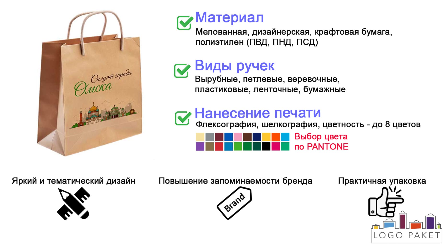 Пакет с городом Омск инфографика